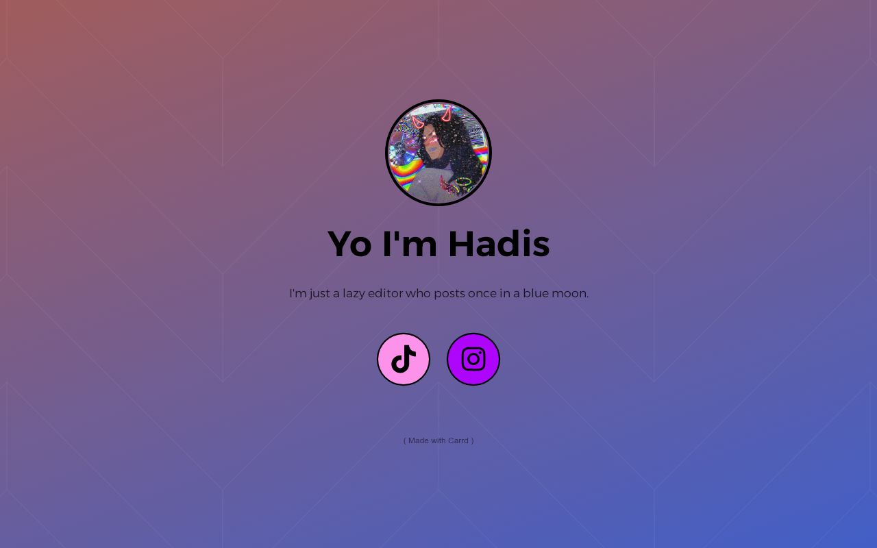 Carrd profile picture for @hadis